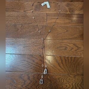 francesca Rose gold shell necklace